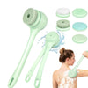 Electric Body Brush for Back – 5-in-1 Shower Scrubber with Long Dual Handle